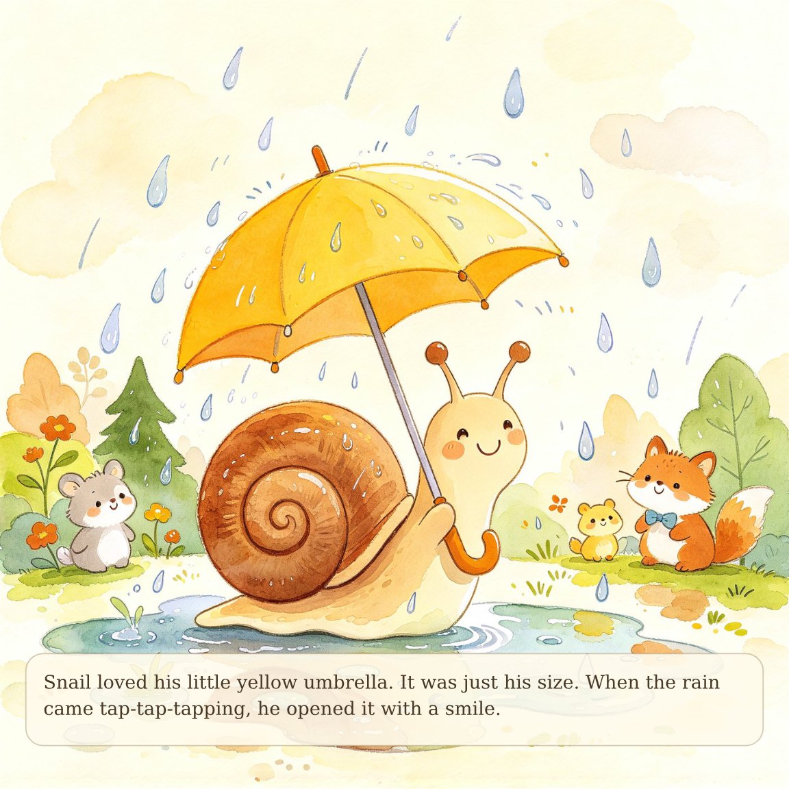 Snail's Very Small Umbrella — sample page 1